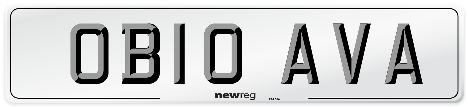 OB10 AVA Number Plate from New Reg